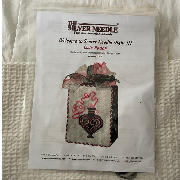 The Silver Needle Cross Stitch Kit Secret Needle Night Love Potion 2008 - Picture 1 of 3